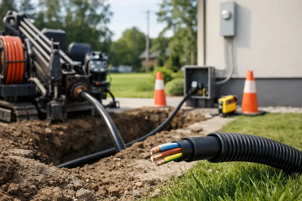 Bezvýkopová realizácia elektrickej prípojky