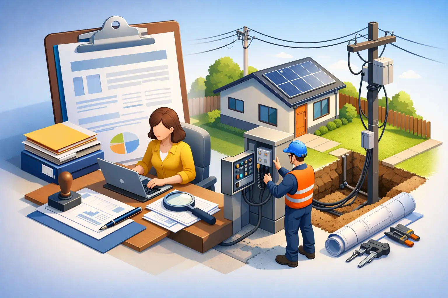 Administratíva pri elektrickej prípojke bez chýb