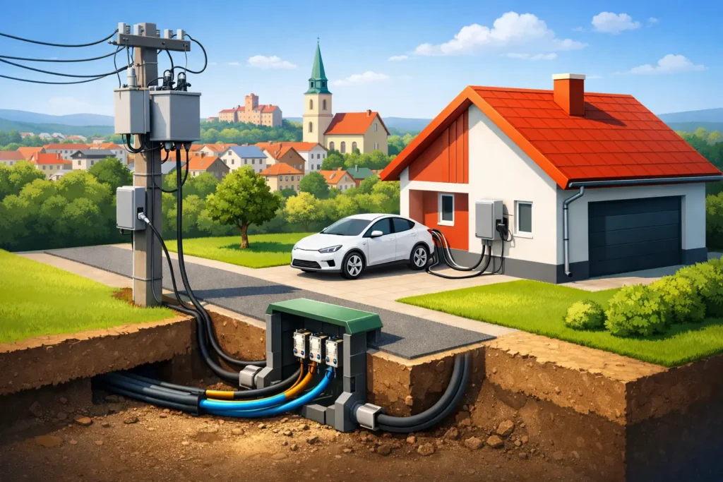 Elektrická prípojka v Nových Zámkoch
