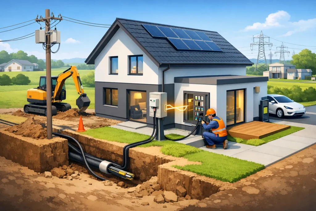 Ako funguje elektrická prípojka pri novostavbe